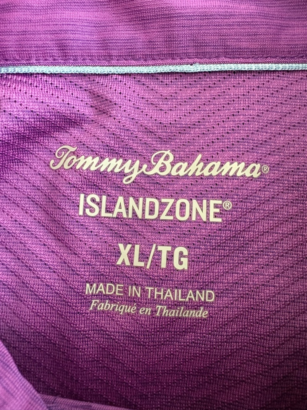 Tommy Bahama Purple IslandZone Active Polo Size XL - Picture 4 of 6